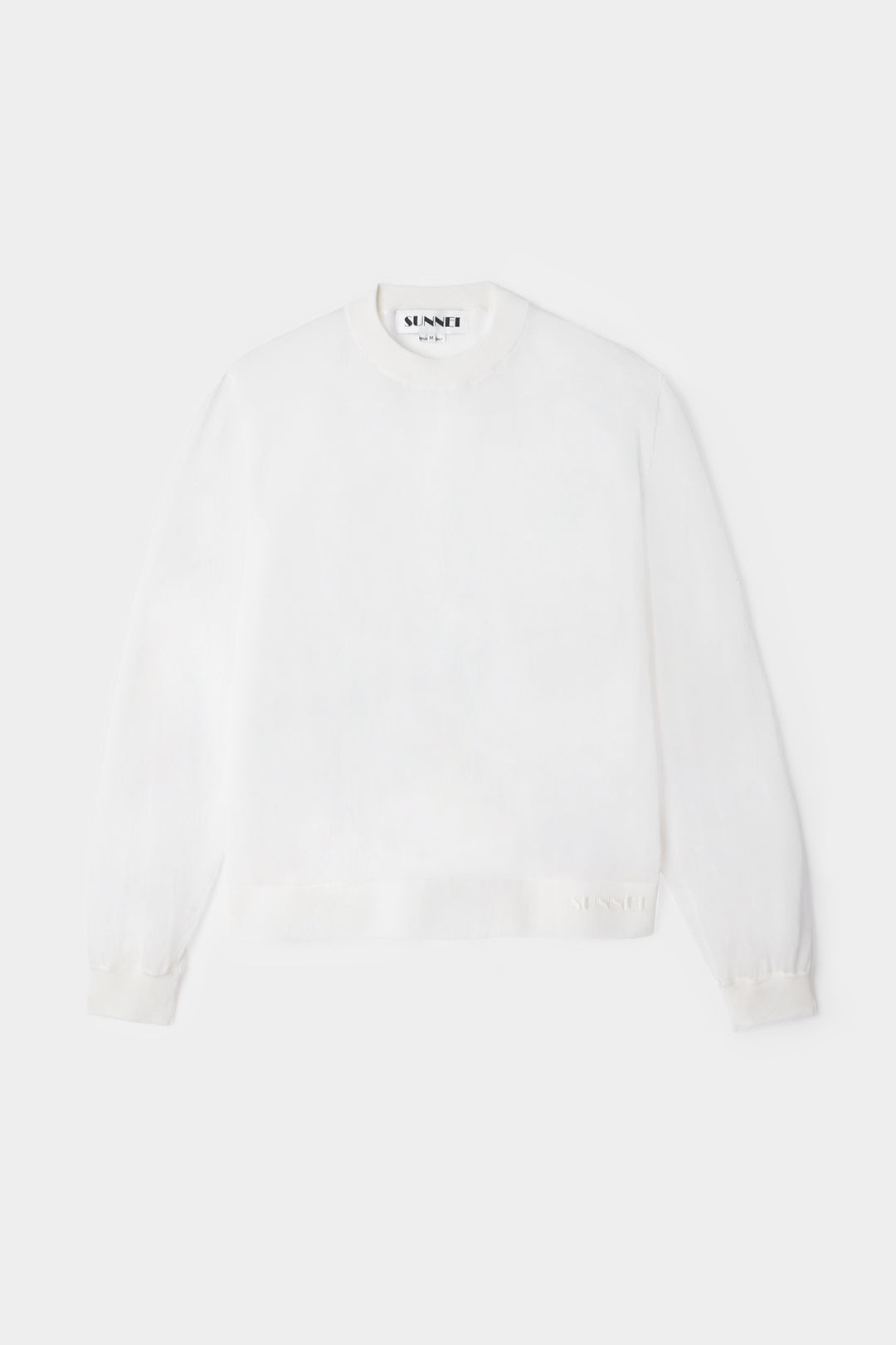 KNIT LONGSLEEVE T-SHIRT / white - 3