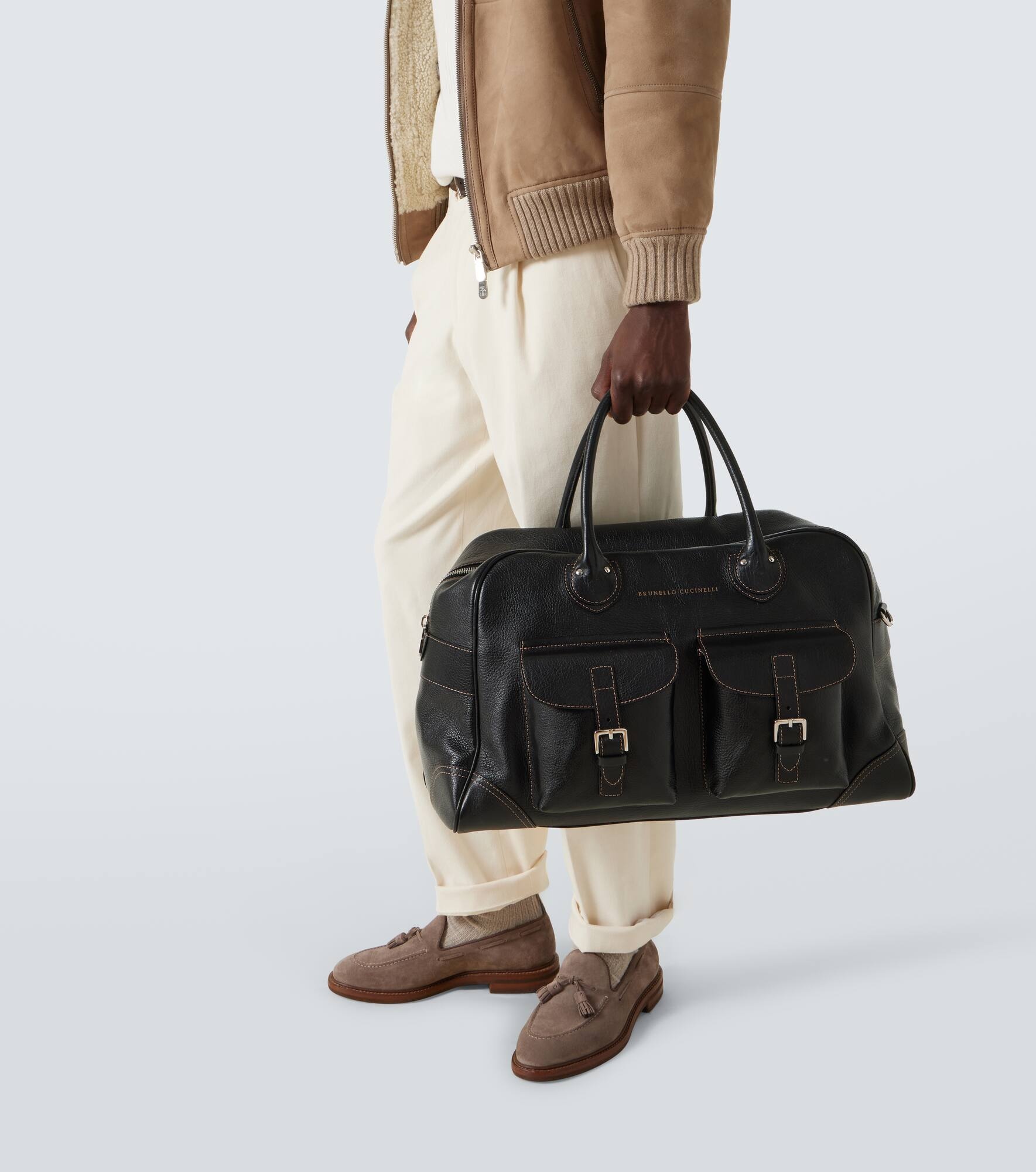 Leather duffel bag - 3
