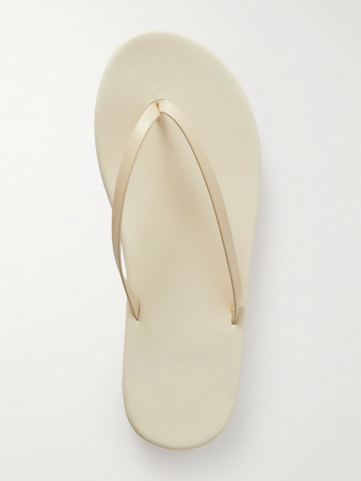 Saionara leather flip flops Off-white - 5