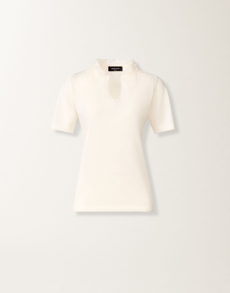 Silk and cotton polo 1