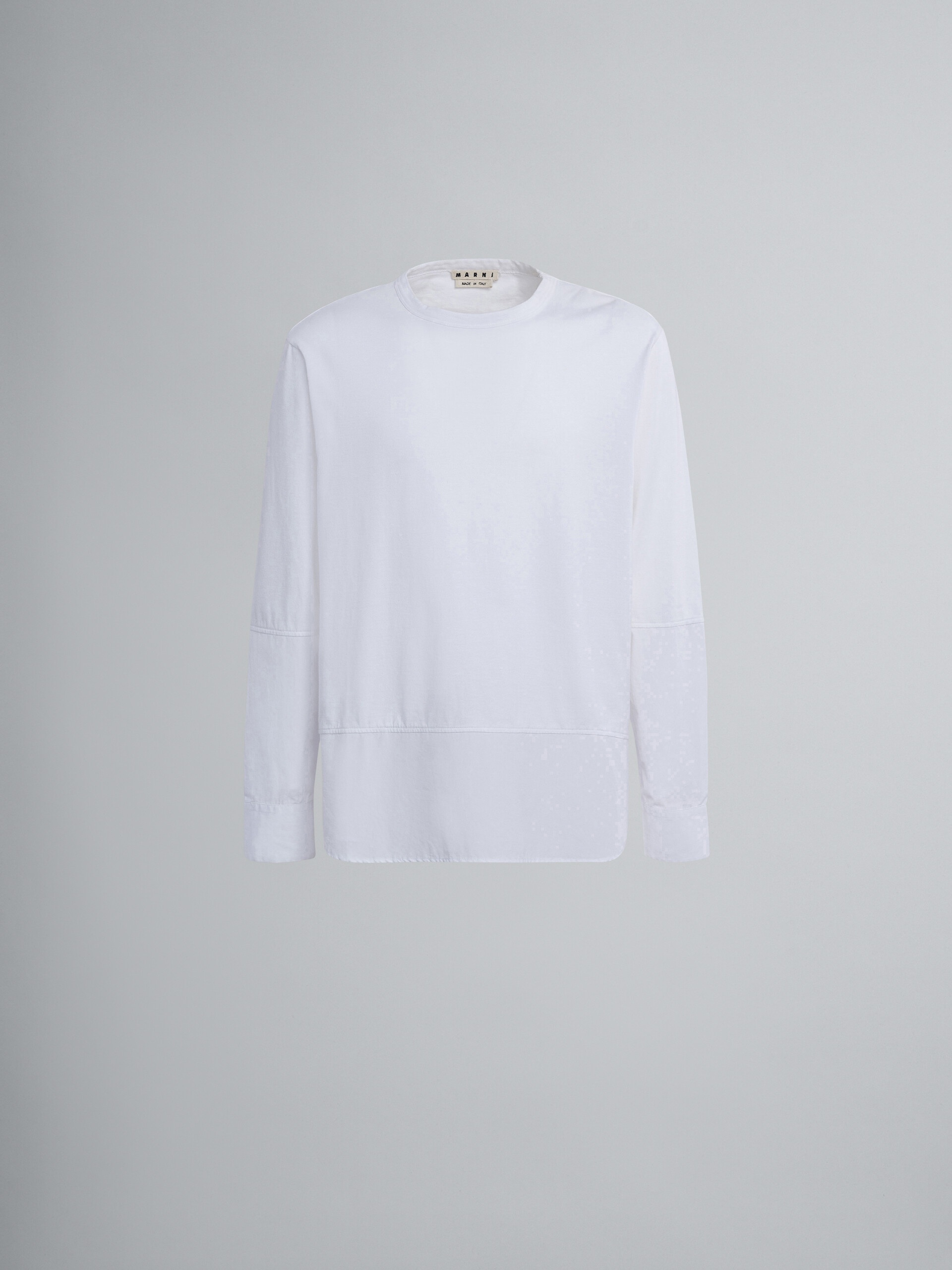 BIO COTTON JERSEY AND POPLIN T-SHIRT - 1
