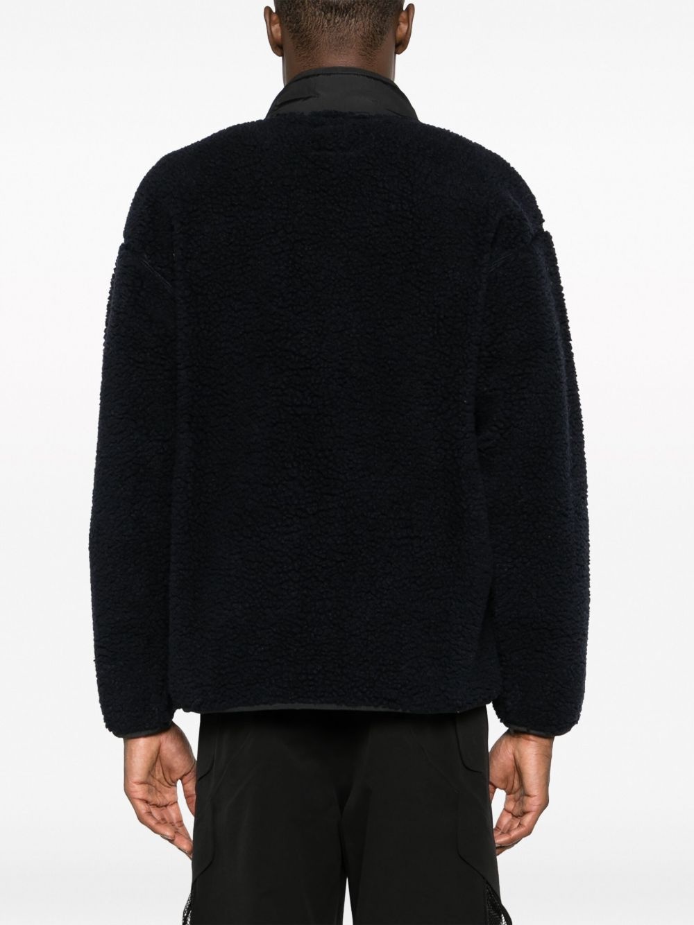 logo-patch fleece jacket - 5