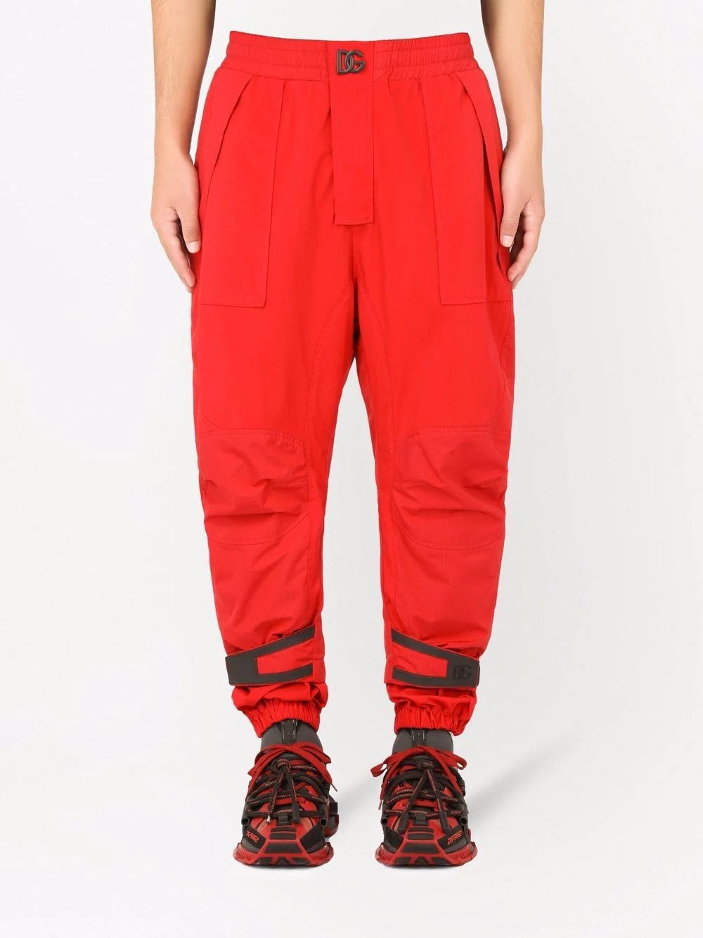 panelled loose-fit trousers - 3