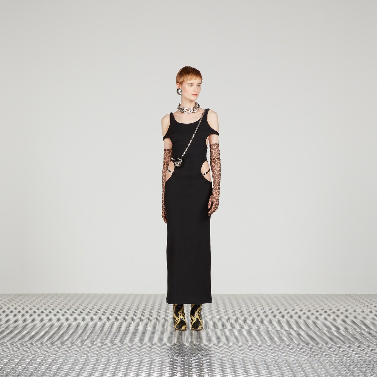 Cotton ribbon jersey maxi dress - 2