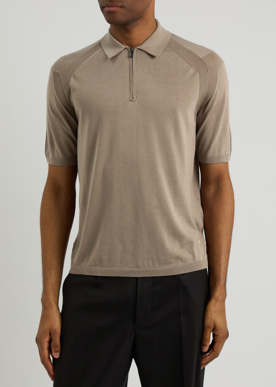 Emporio Armani Half-zip Jersey-knit Polo Shirt - 2