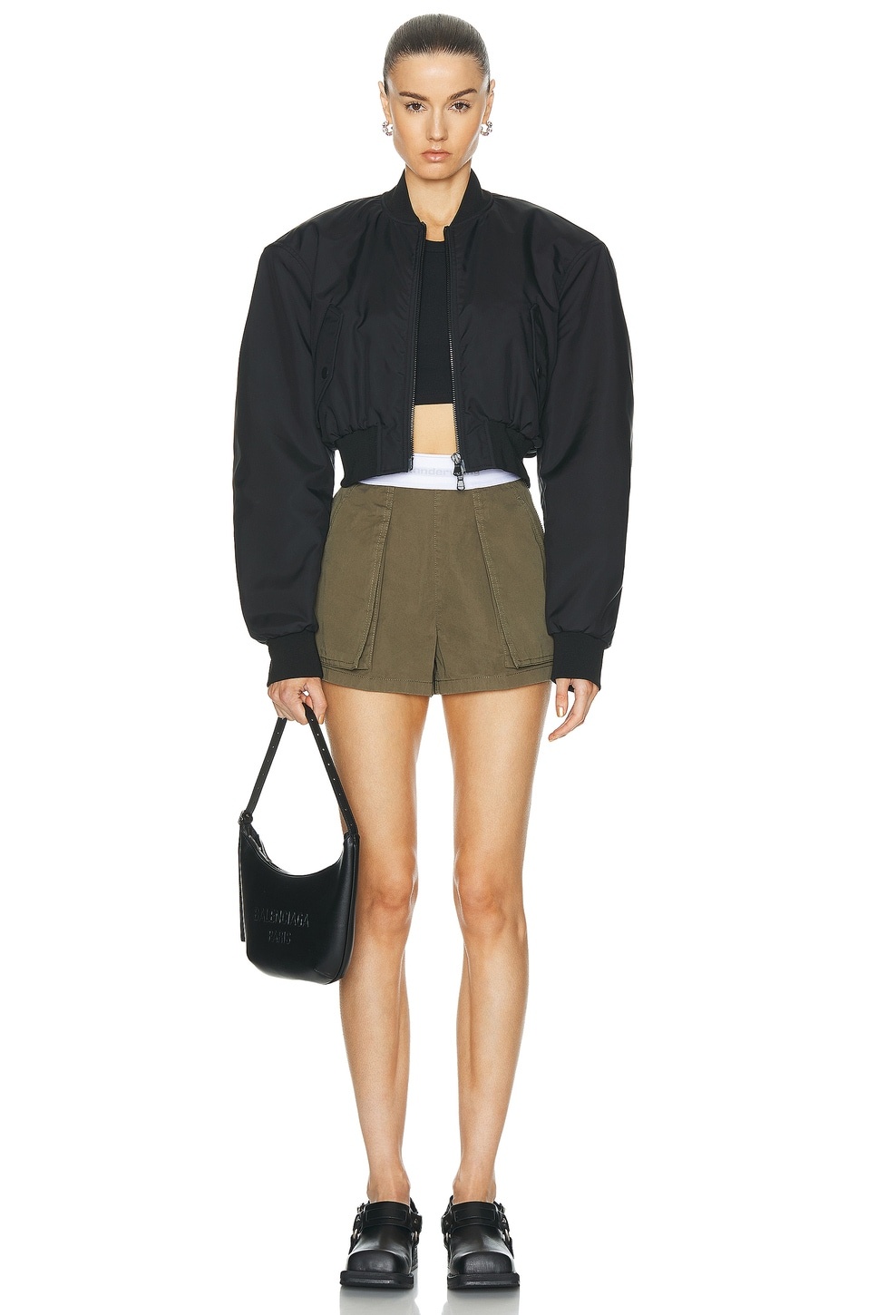 High Waisted Cargo Rave Short - 4