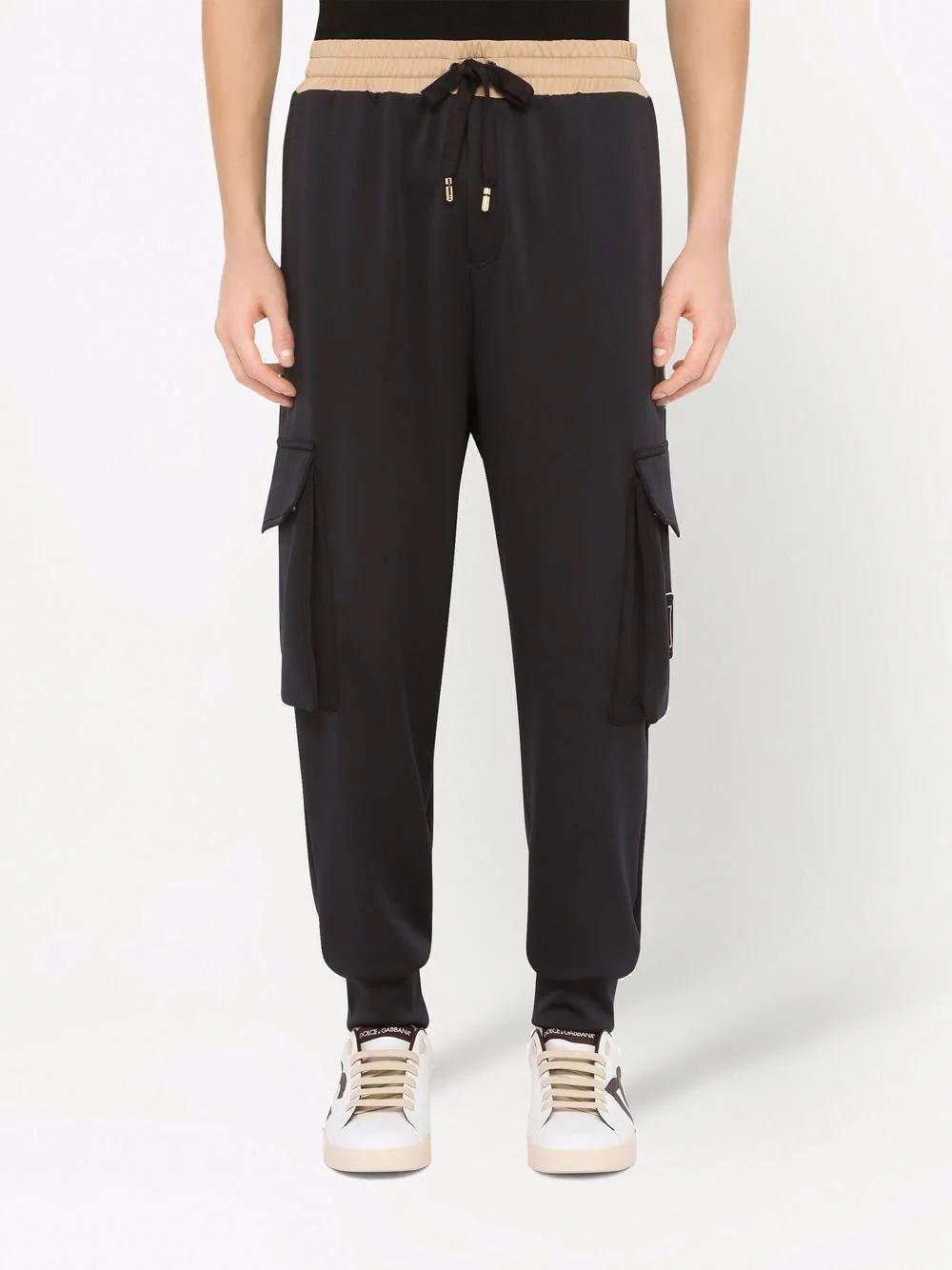 drawstring cargo track trousers - 3