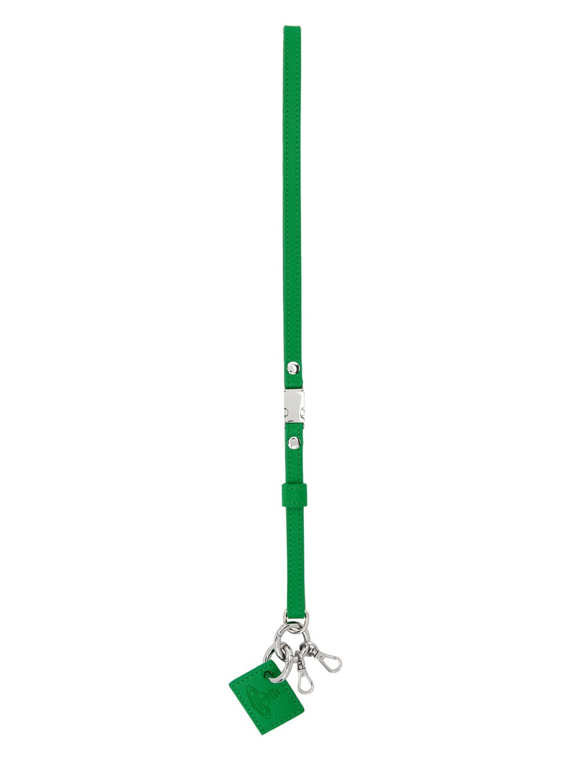 Vivienne Westwood Green Re-Vegan Lanyard Tag Keychain outlook