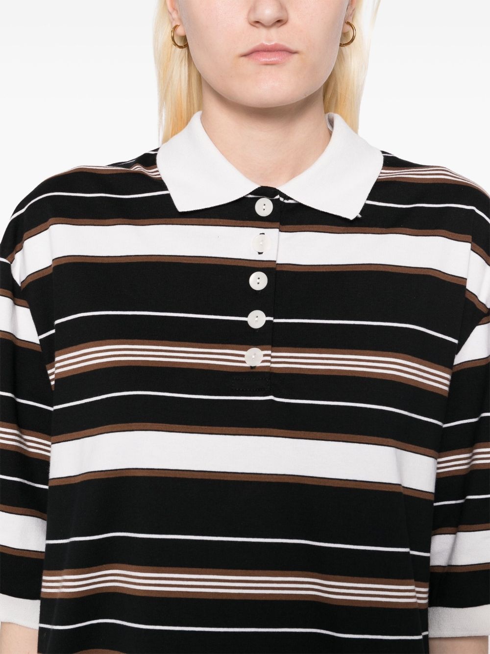 striped polo top - 5