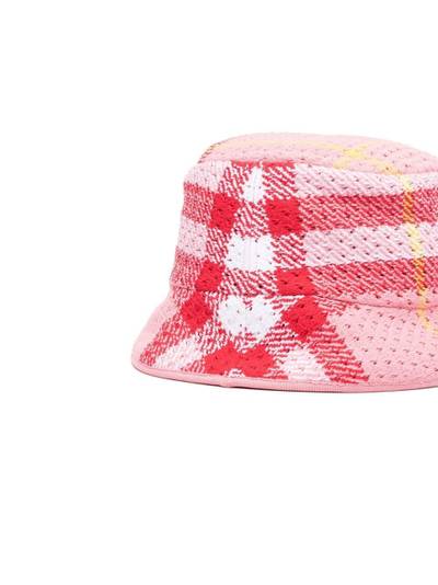 Burberry check-pattern bucket hat outlook