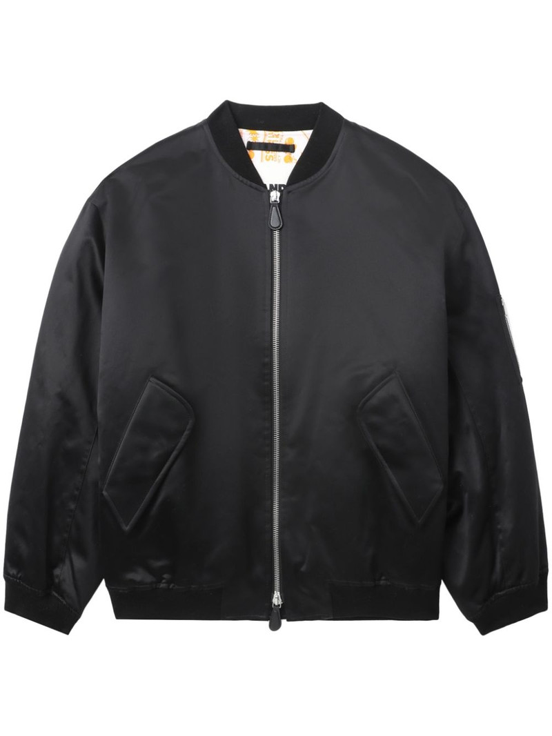 Zipped sleeve bomber jacket 1