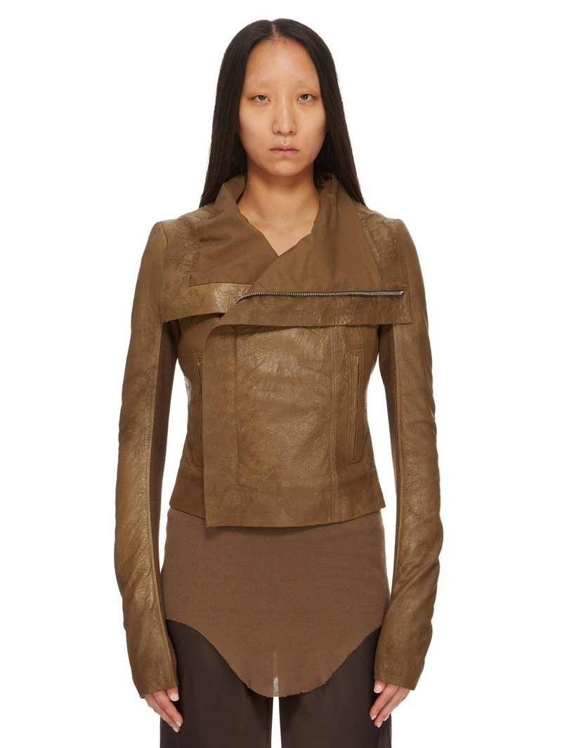 Asymmetric leather biker jacket 1