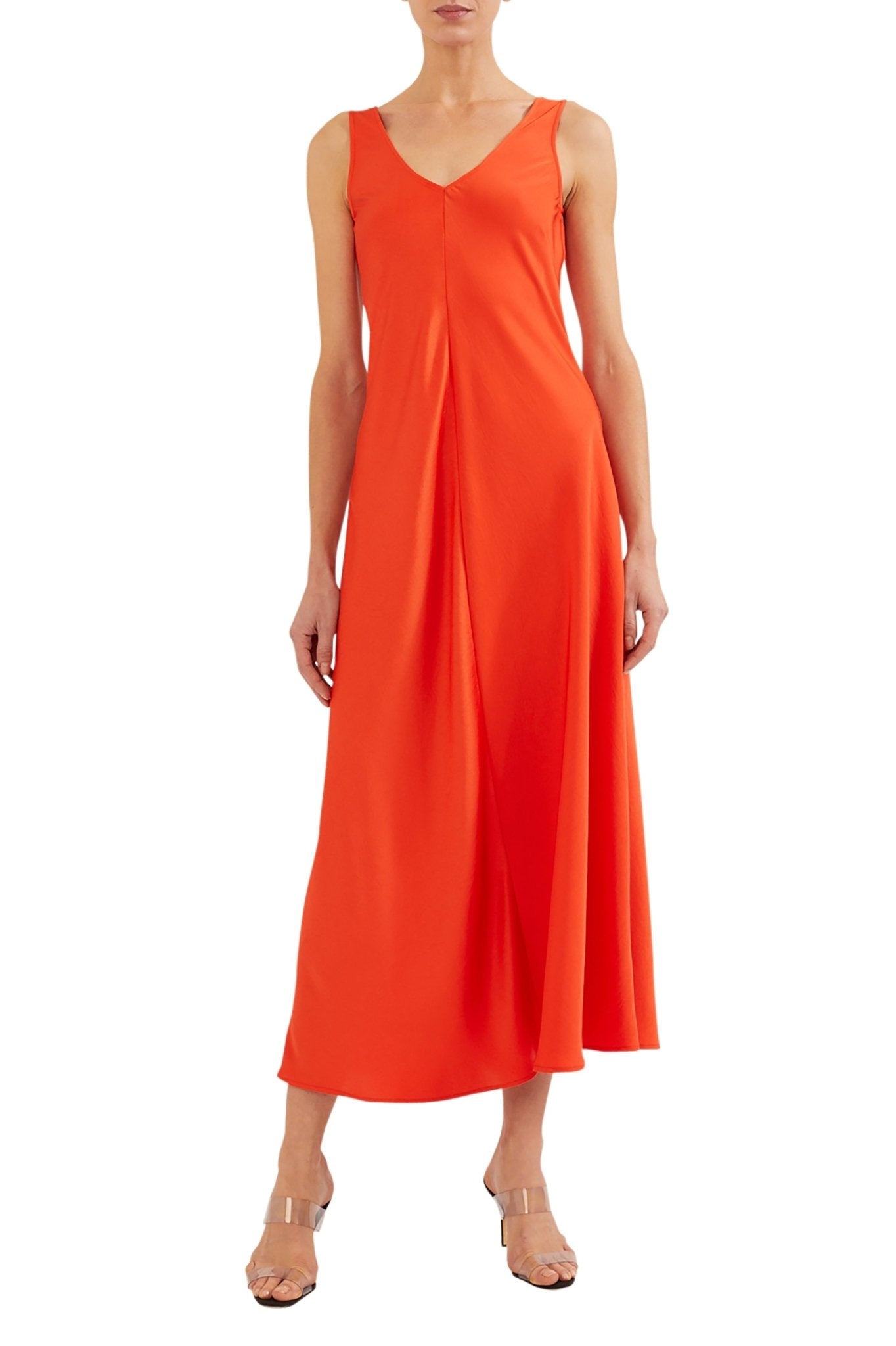 Satin Bias Maxi Dress - 2