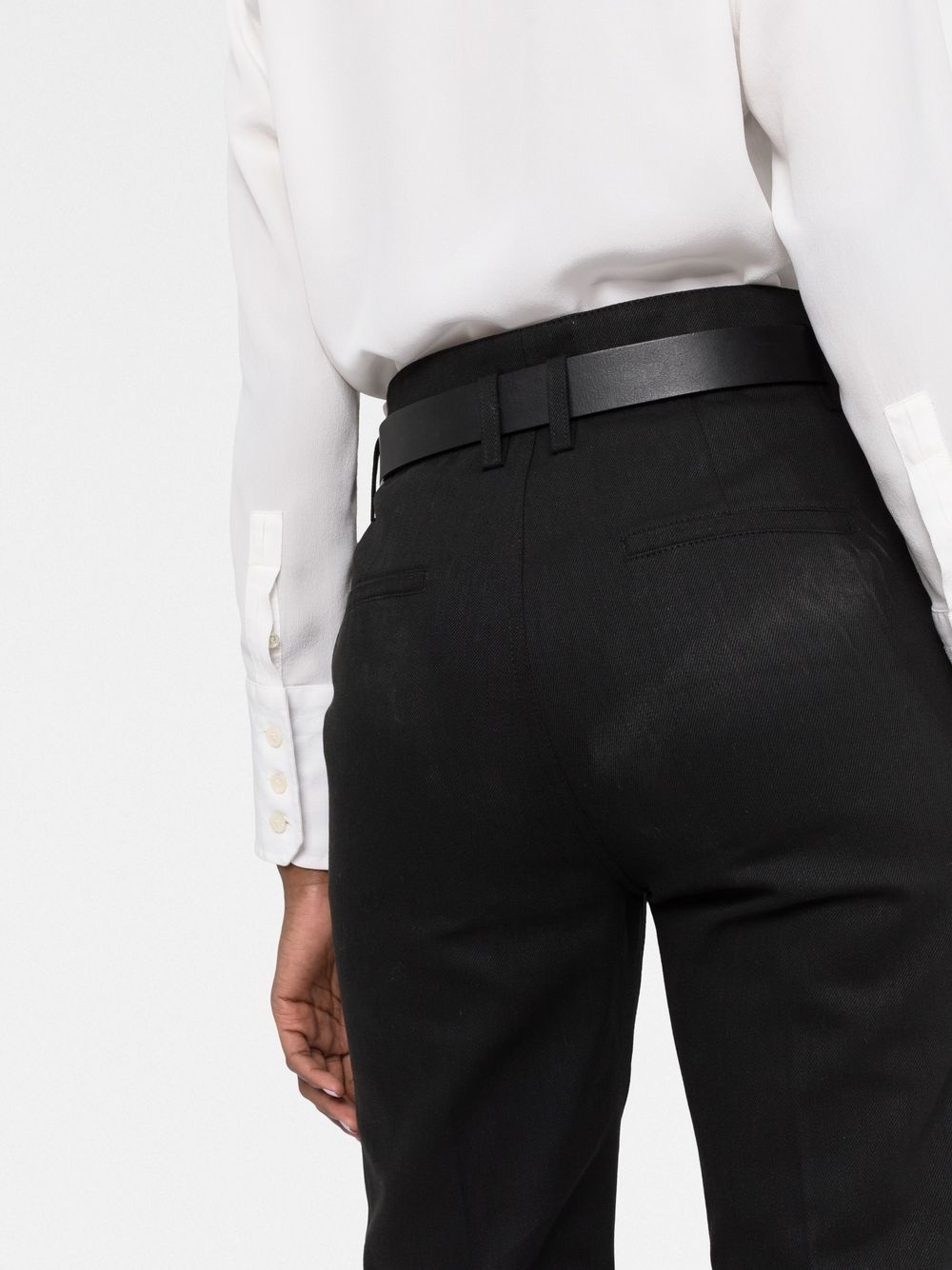 high-waist straight trousers - 5