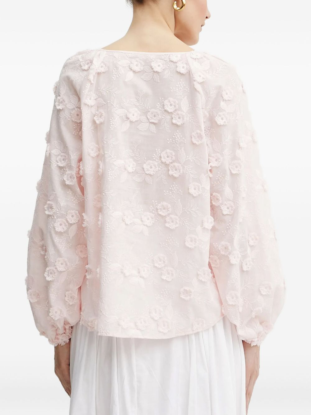flower-embroidered tunic - 3