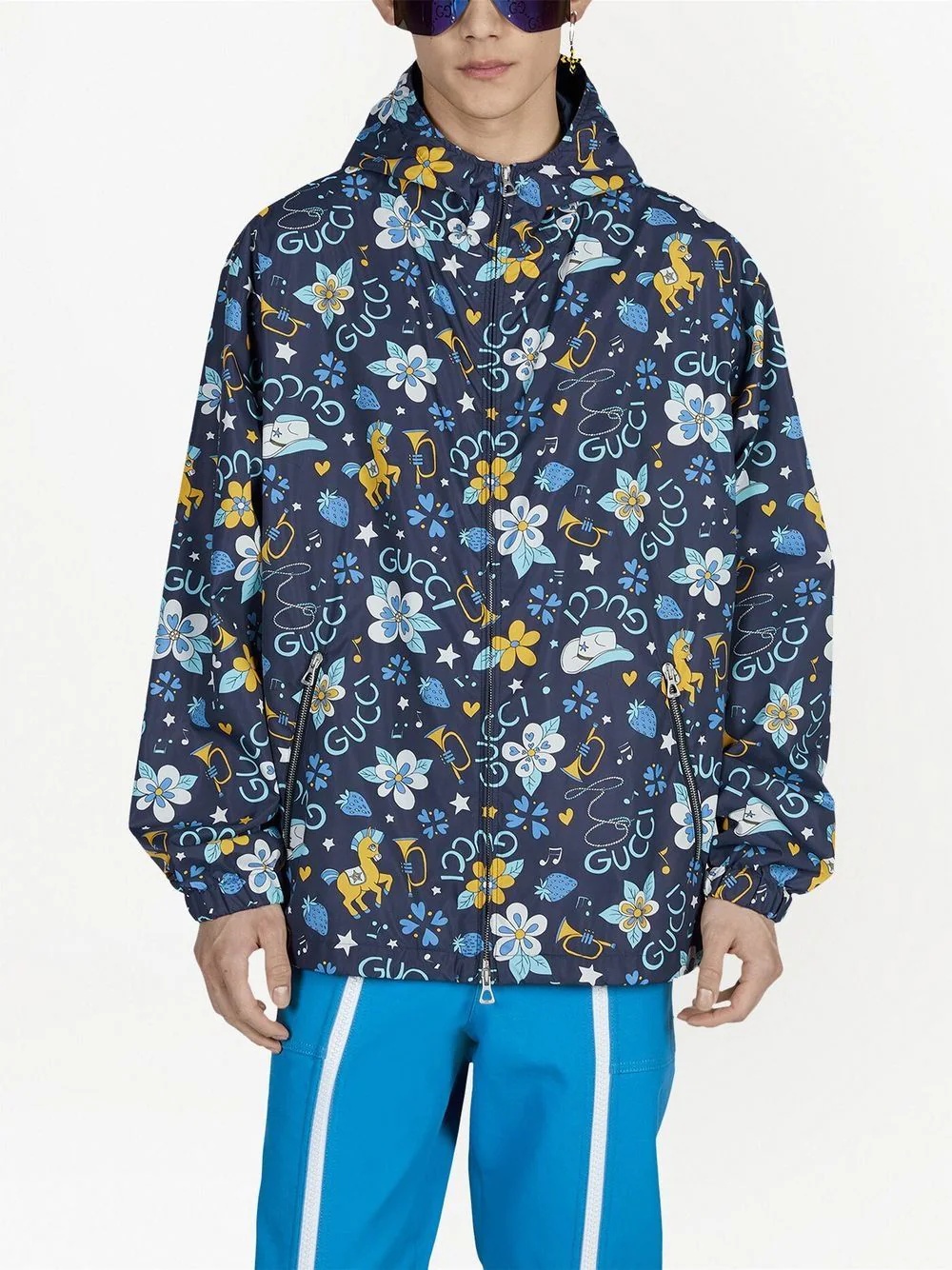 floral-print rain jacket - 3