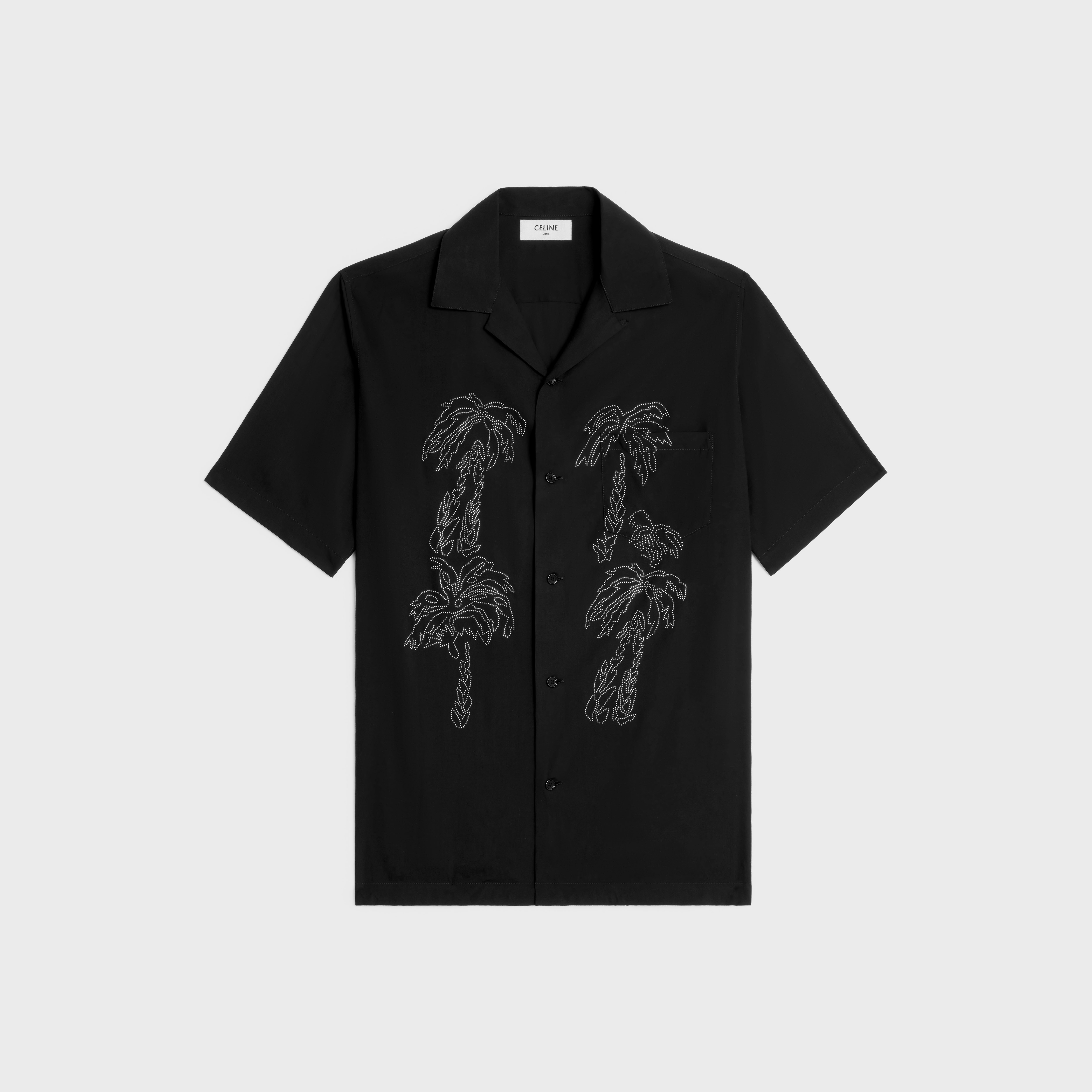 Embroidered Hawaiian shirt in viscose - 1