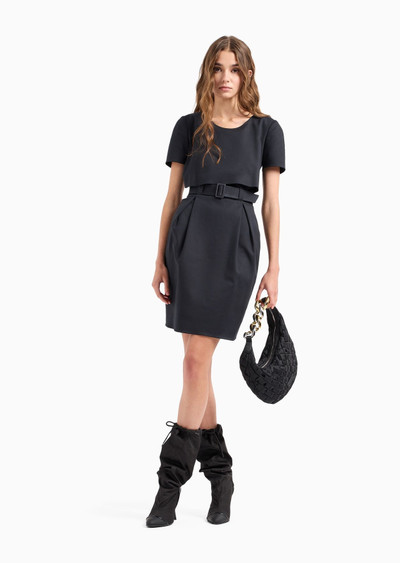 EMPORIO ARMANI Cotton dress in two-piece effect outlook