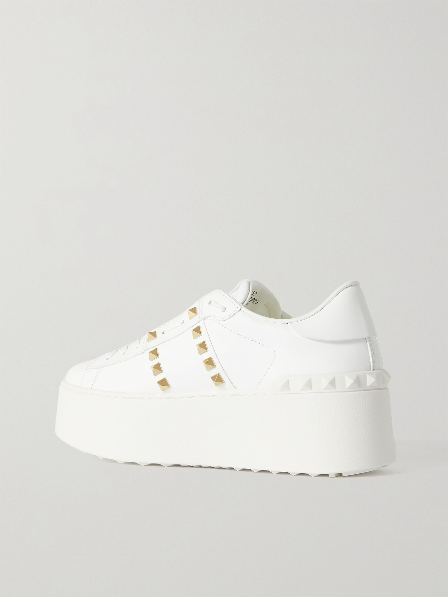 Valentino Garavani Rockstud Untitled leather platform sneakers White - 3