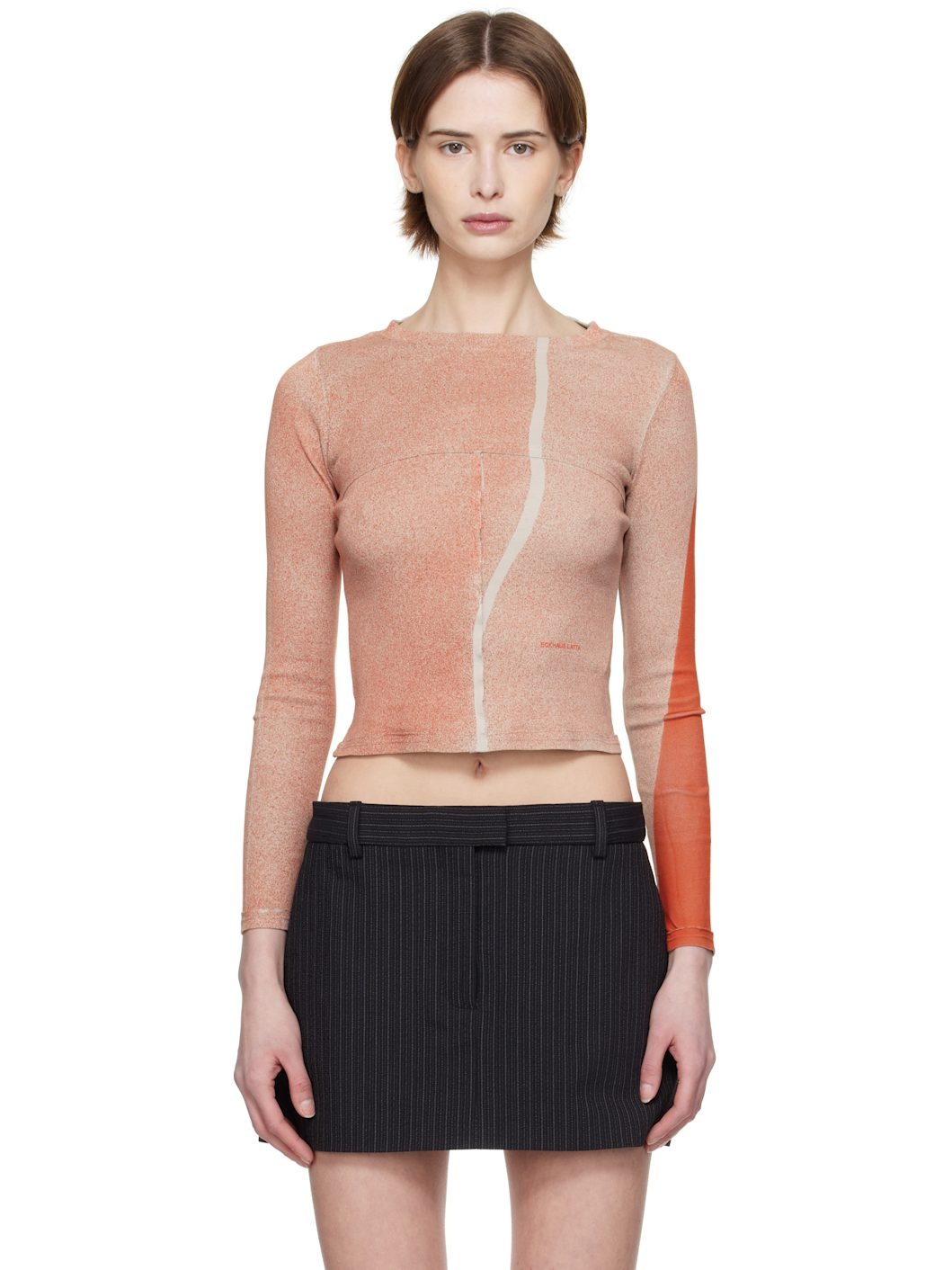 Orange Lapped Baby Crewneck T-shirt - 1