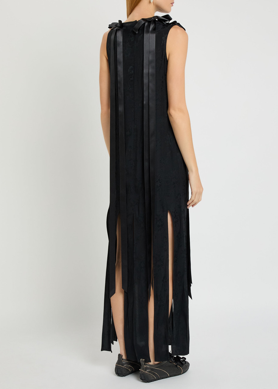 Simone Rocha Unbounded Ribbon Floral-jacquard Midi Dress - 3