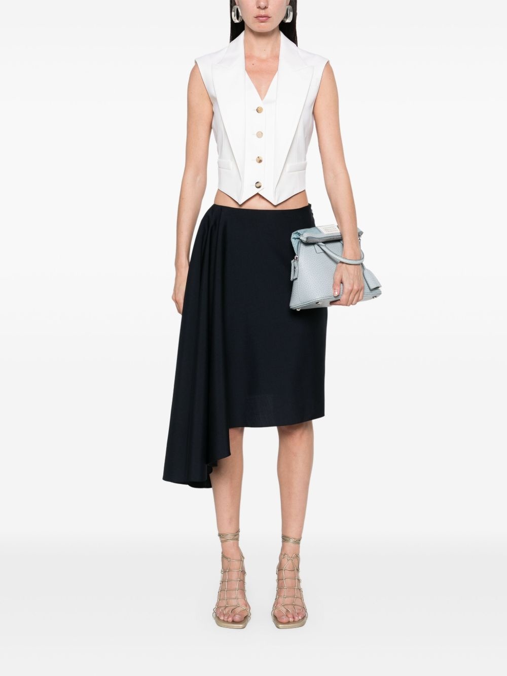 asymmetric midi skirt - 2