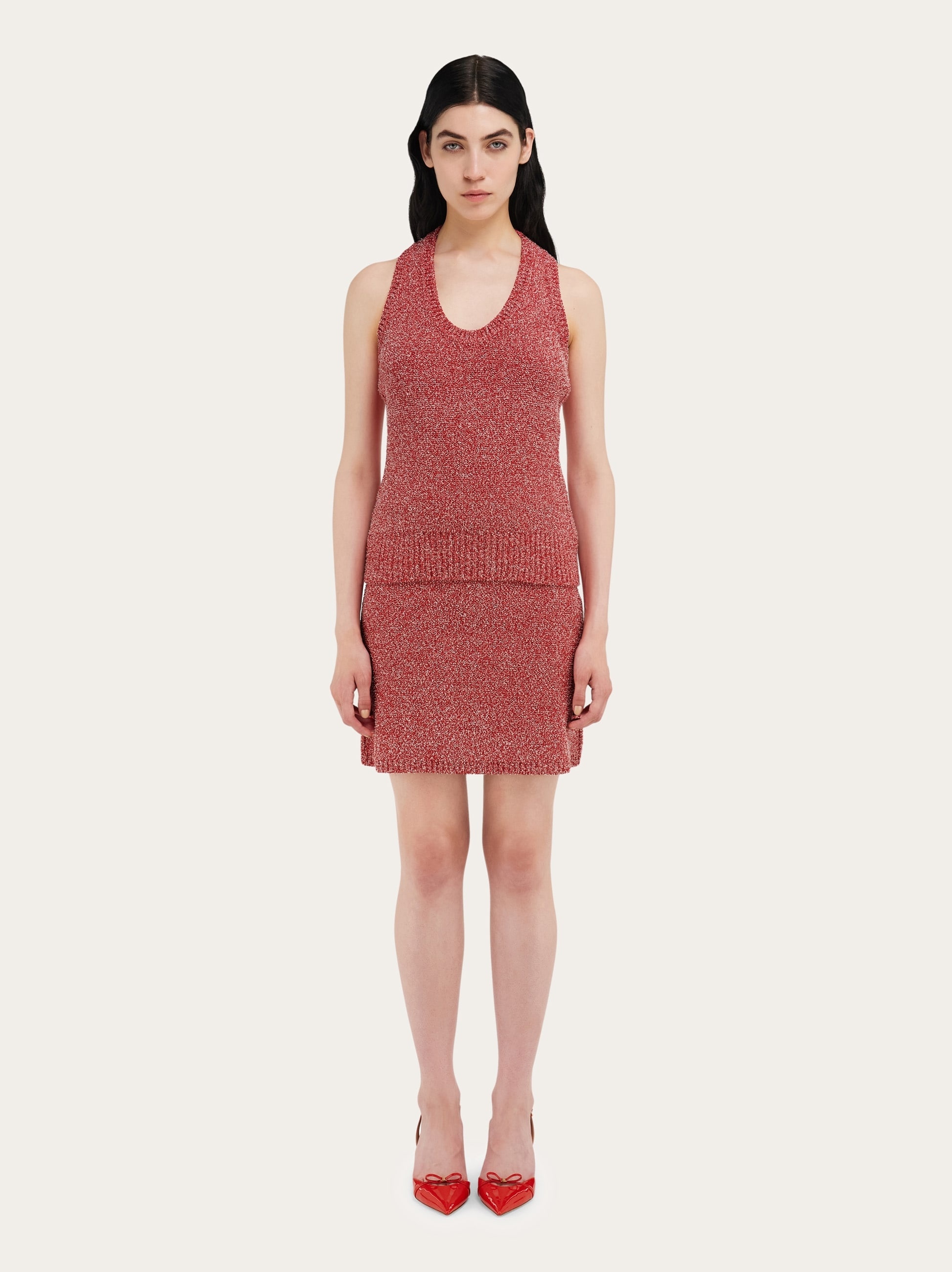 Bouclé V-neck tank - 6