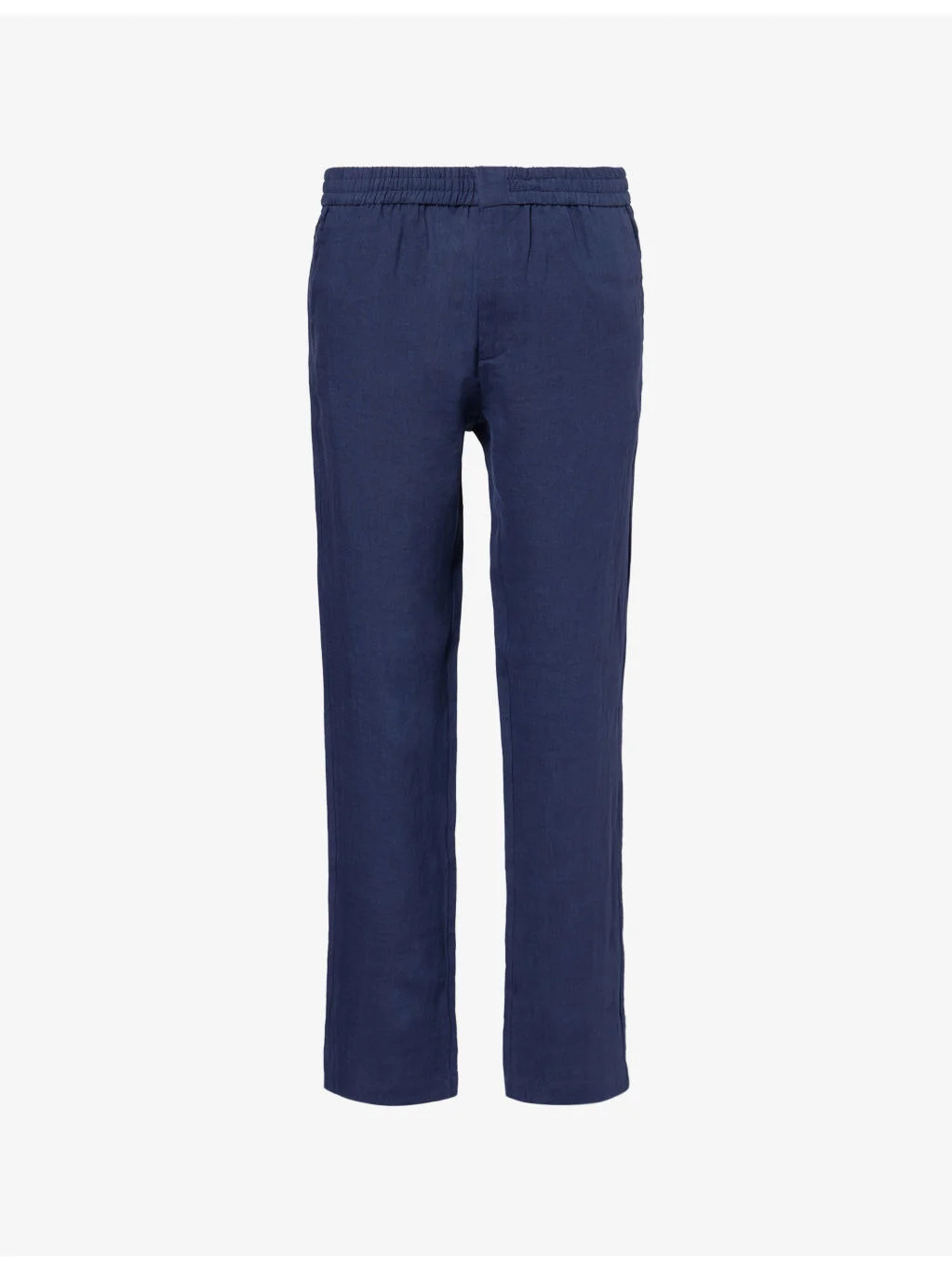 Drawstring Tapered-Leg Linen Trousers - 1