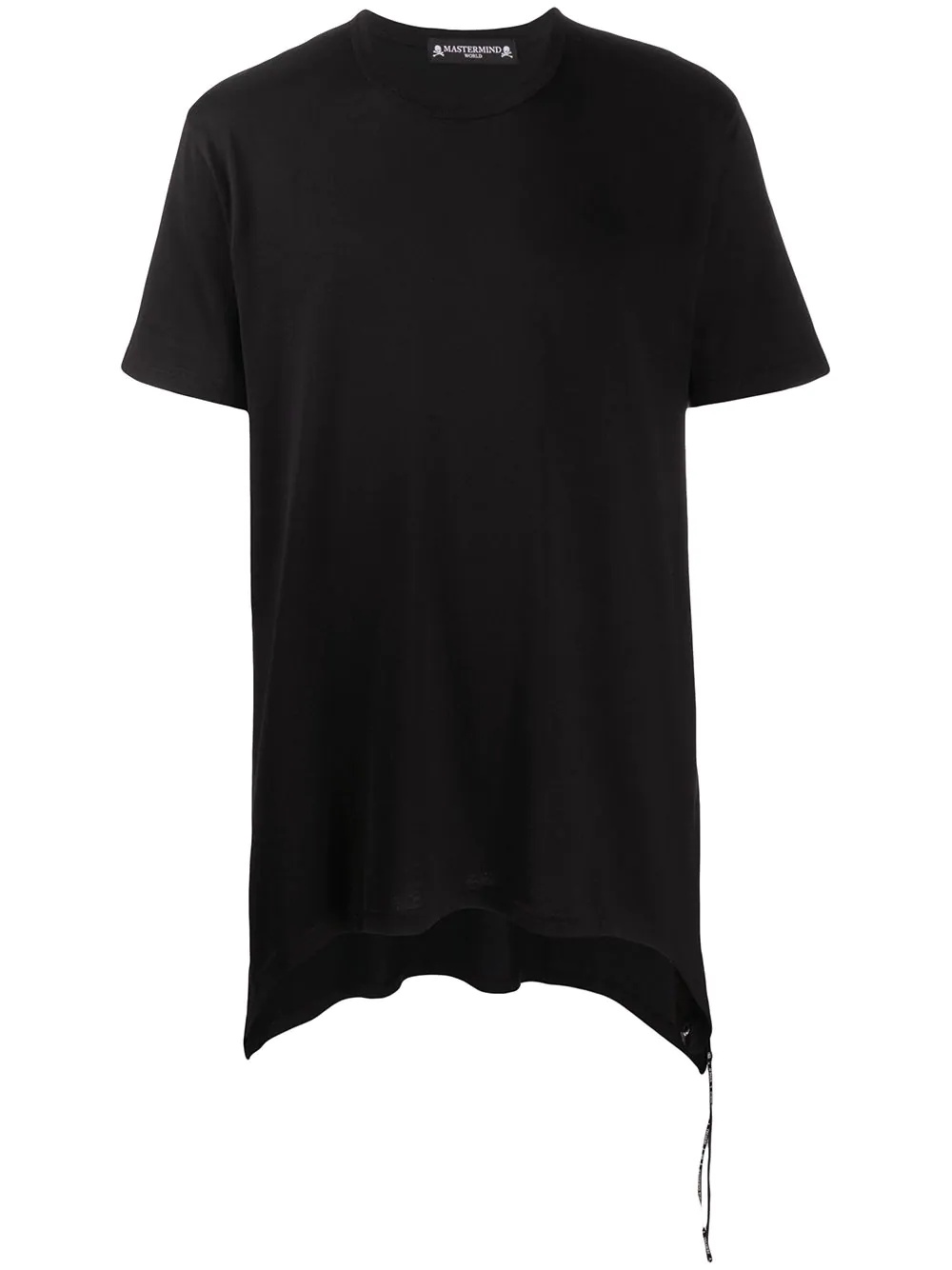 embroidered logo asymmetric T-Shirt - 1