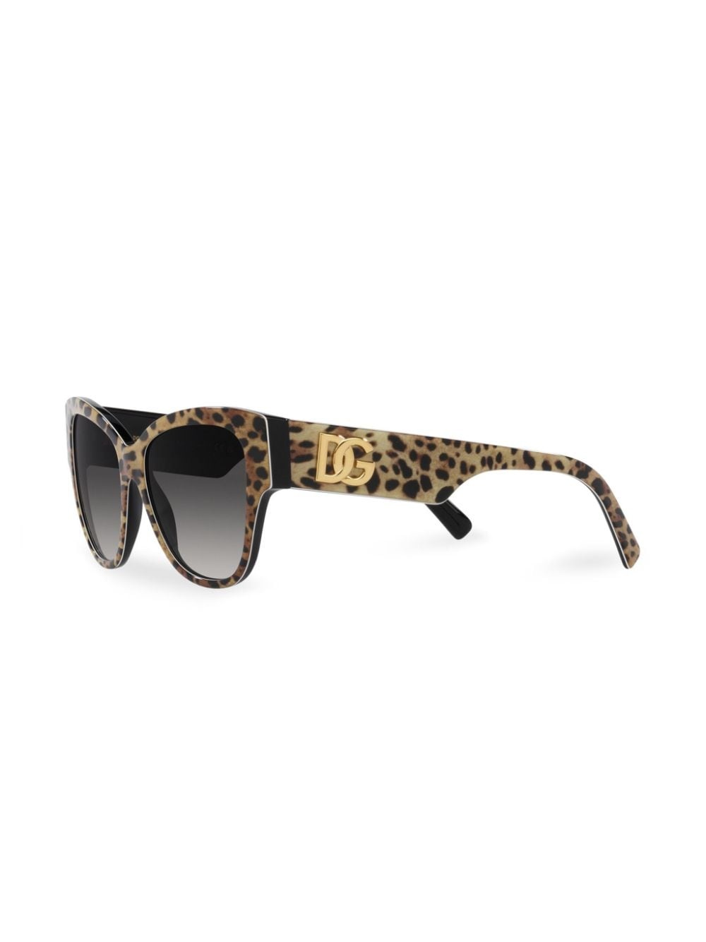 leopard-print butterfly-frame sunglasses - 2