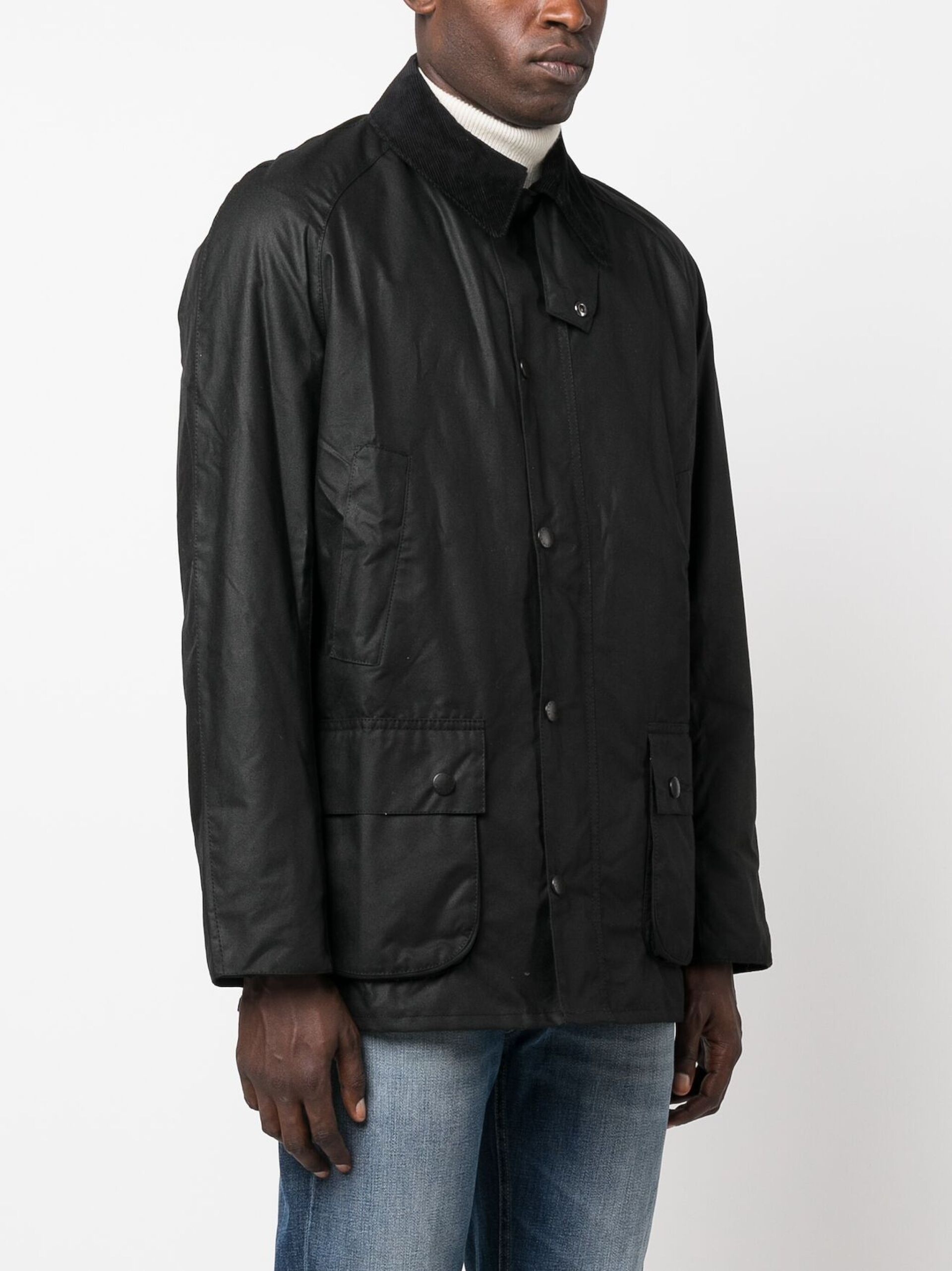 black Ashby Wax Jacket - 3