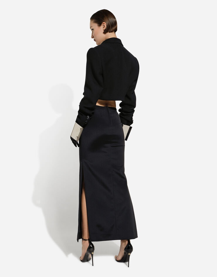 Short double wool tuxedo jacket - 4
