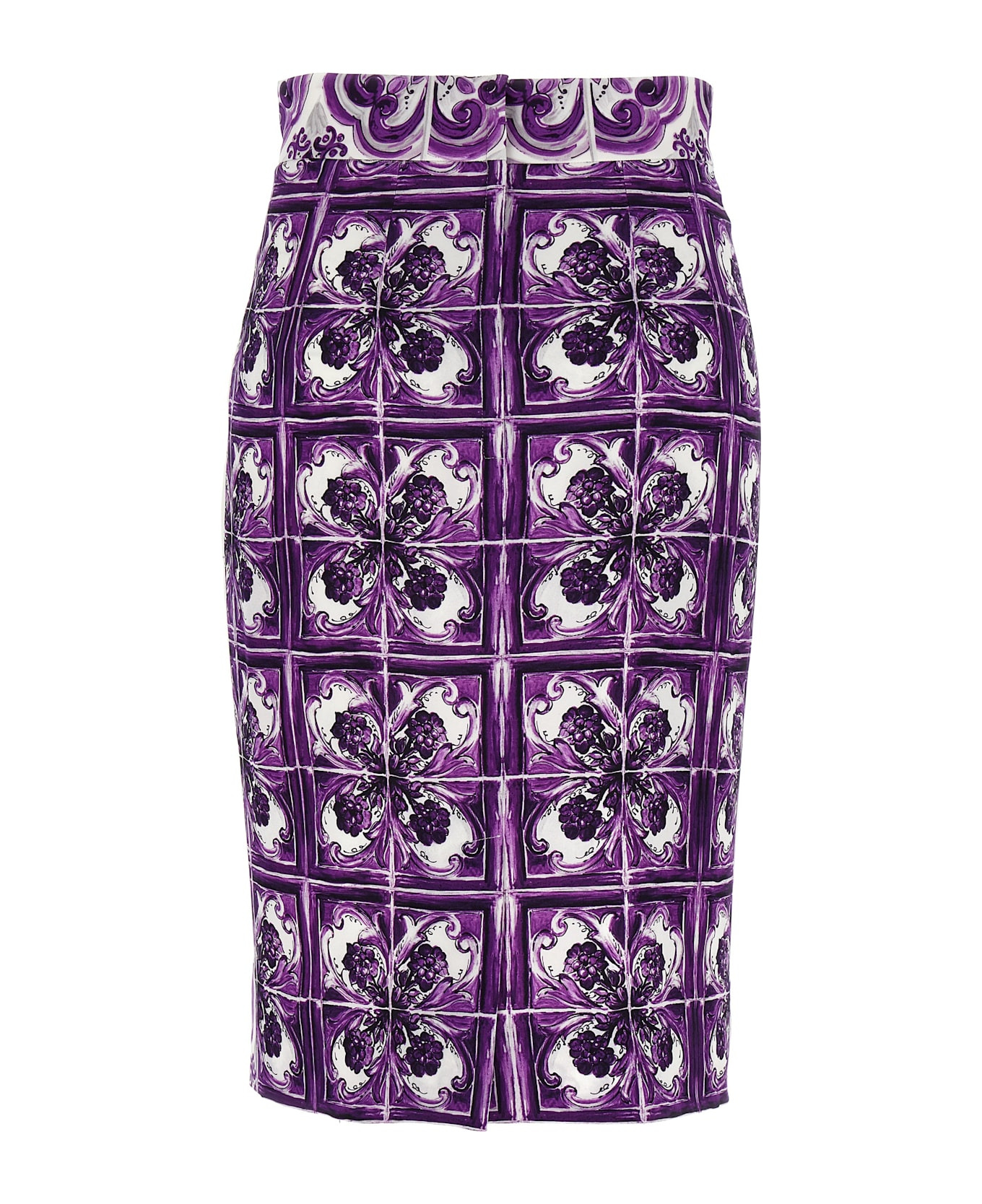 'maiolica' Print Silk Skirt - 2