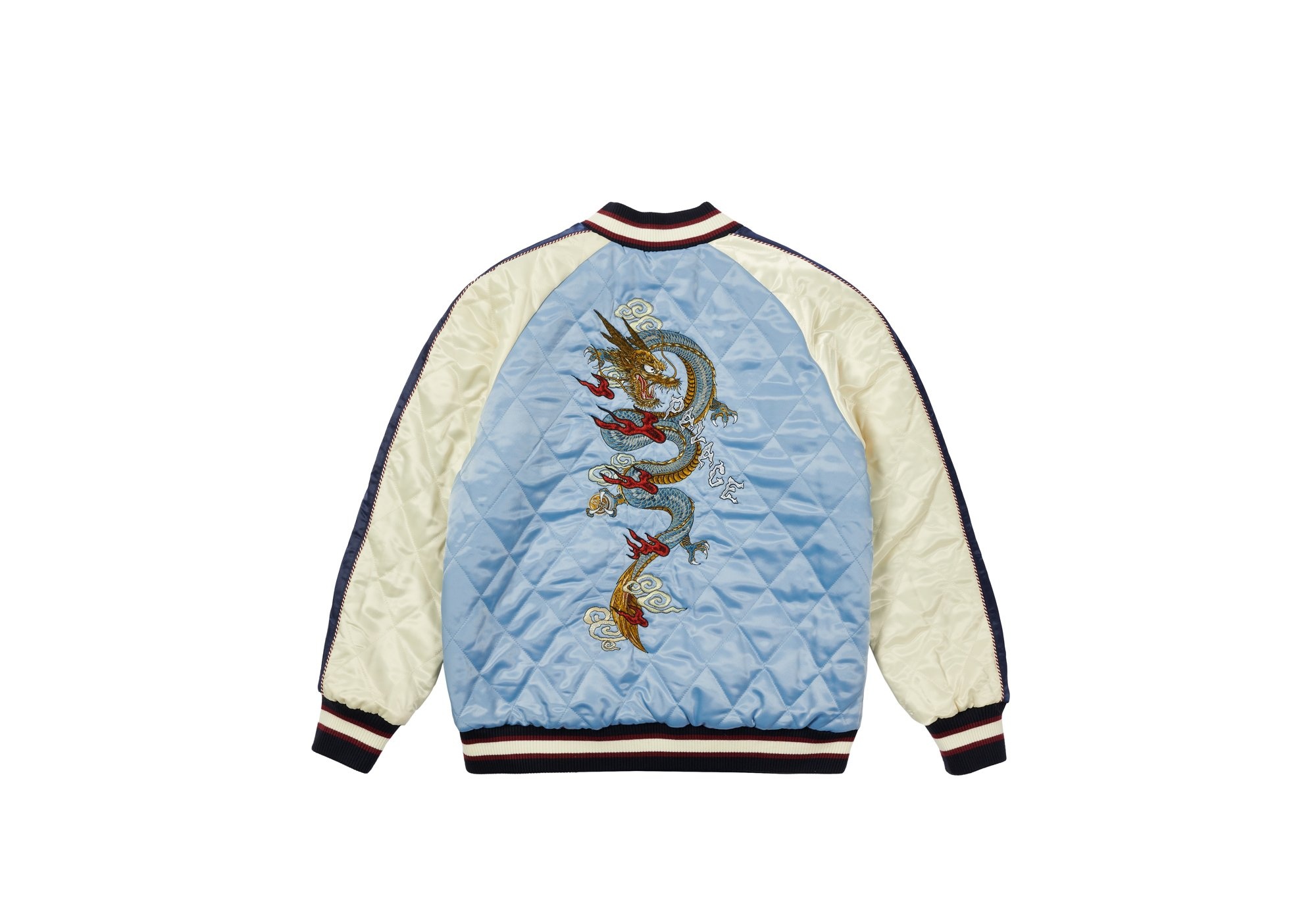 PALACE EVISU REVERSIBLE SOUVENIR JACKET BLUE  /  PINK - 1