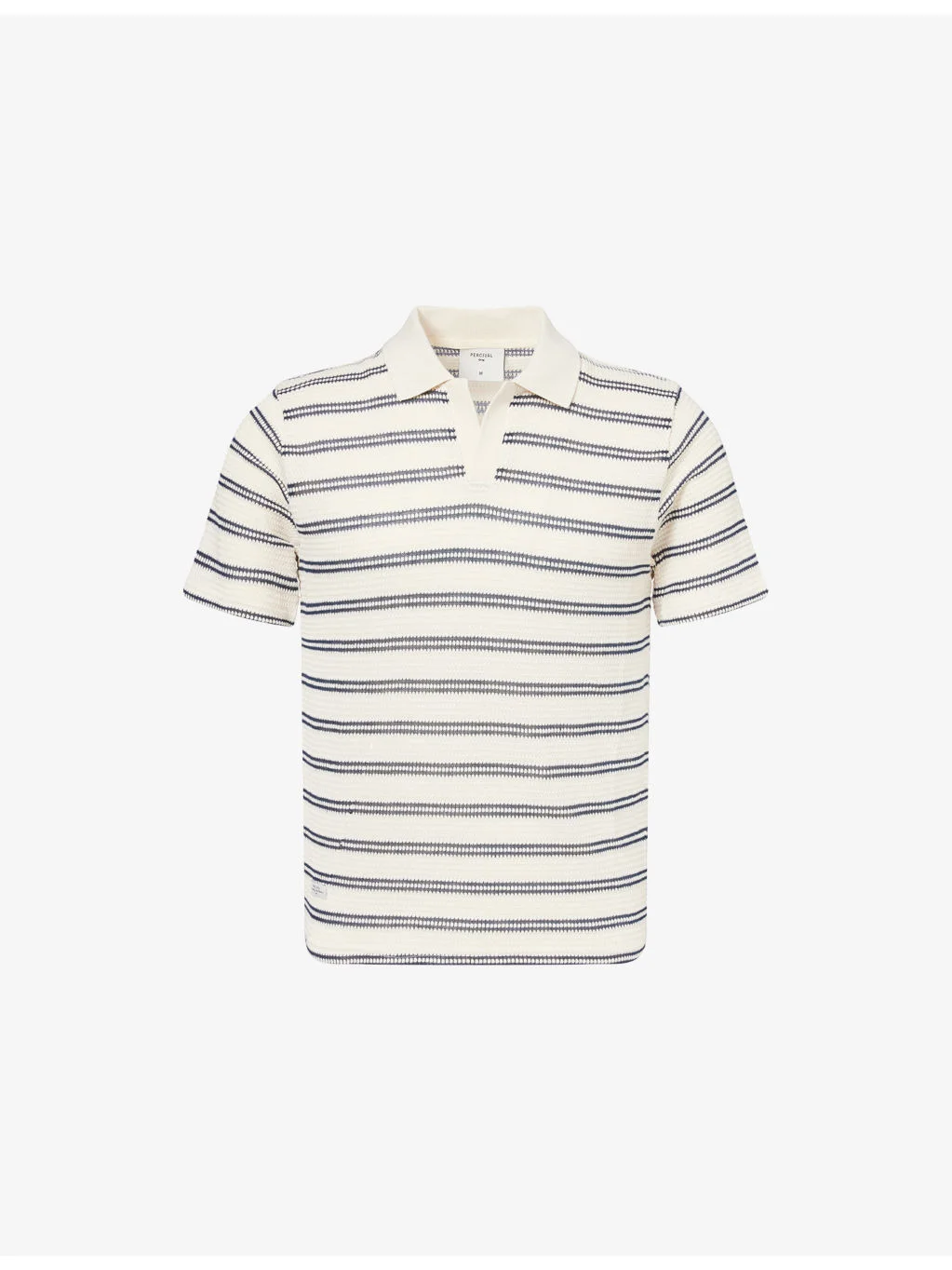Moore Open-Collar Cotton-Blend Polo Top - 1
