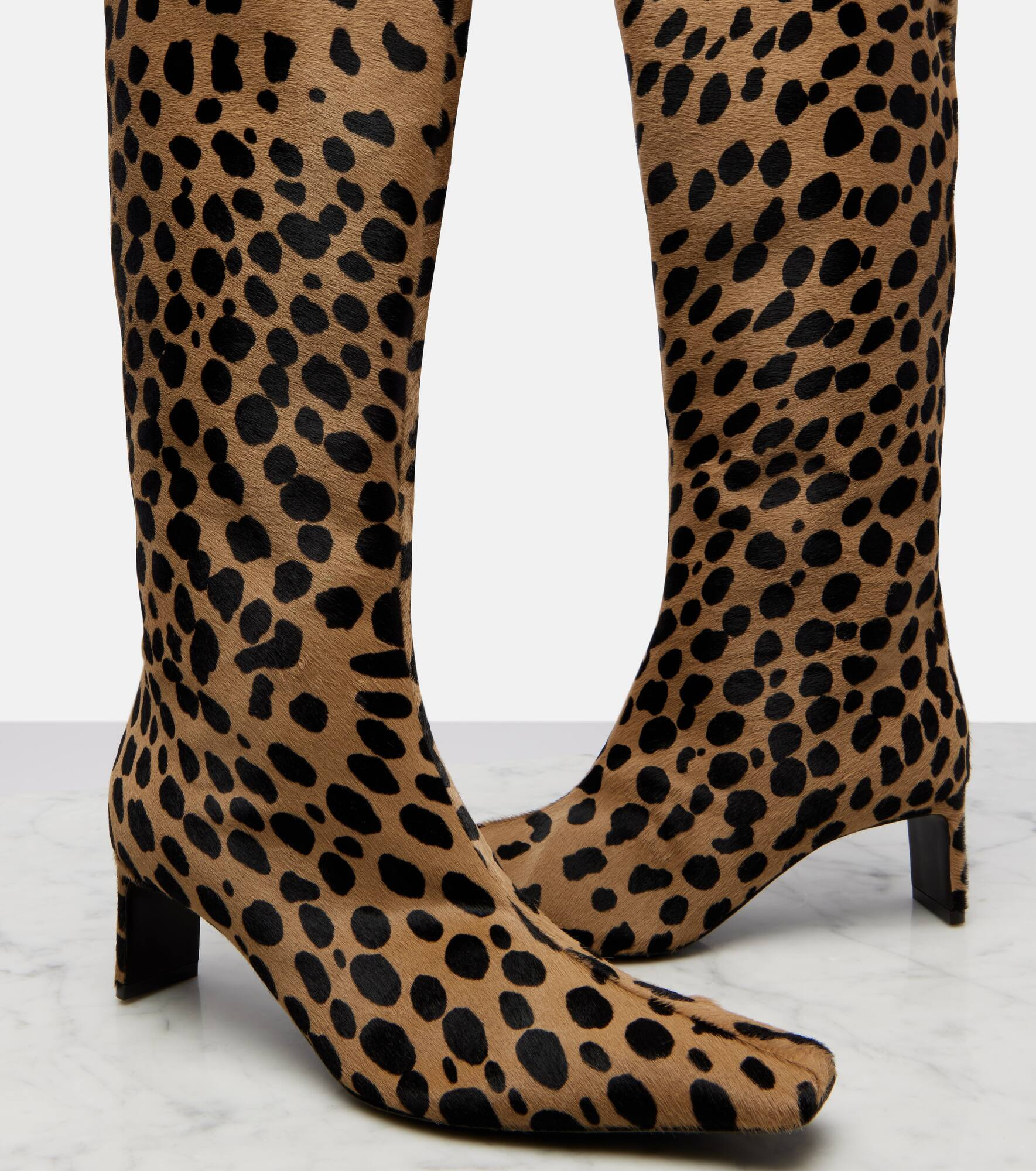 Ona 55 calf hair knee-high boots - 5