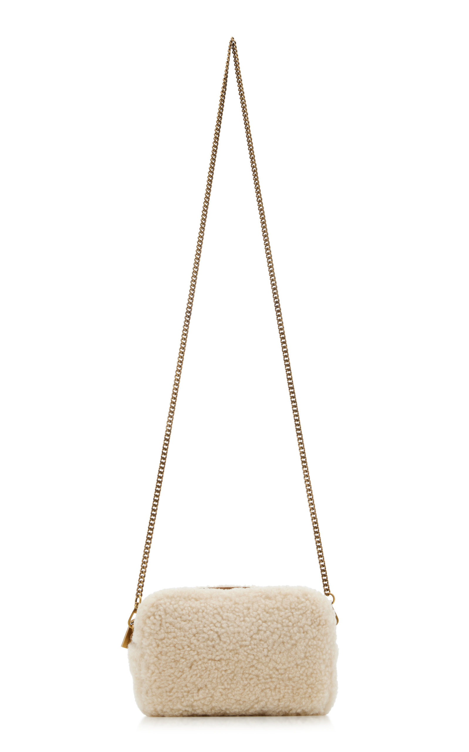 Mini Star Shearling, Suede Crossbody Bag white - 6