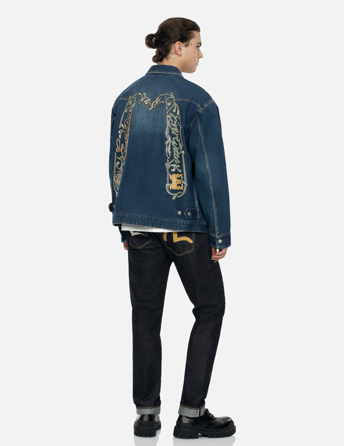 Sheridan Daicock Print and Seagull Embroidery Regular Fit Denim Shirt Jacket - 3