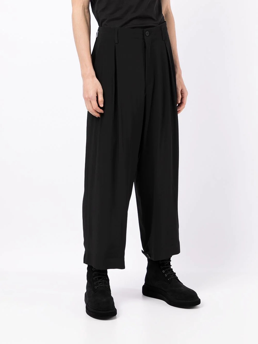 high-waisted straight leg trousers - 3