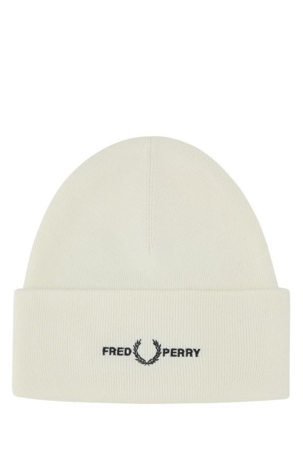 Ivory acrylic blend beanie hat - 1