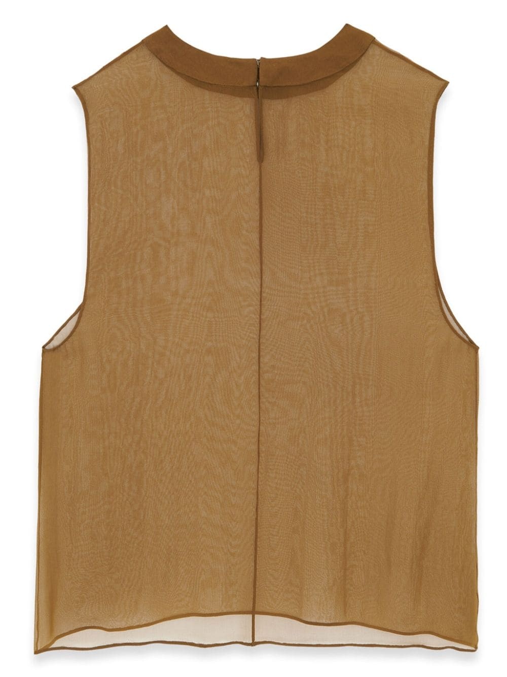 sleeveless silk top - 2