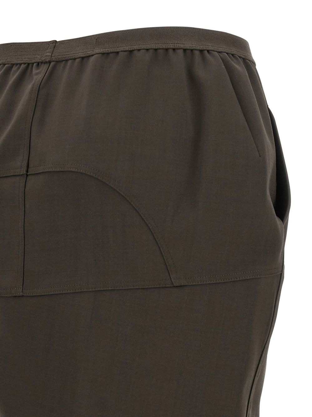 crossover elastic-waistband skirt - 4