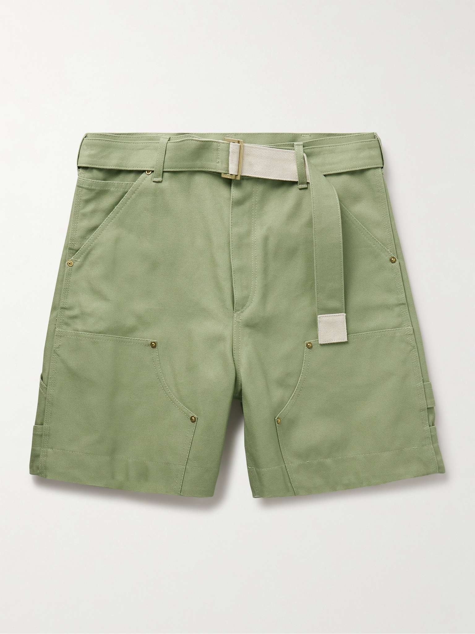 + Carhartt WIP Wide-Leg Belted Cotton-Canvas Shorts - 1