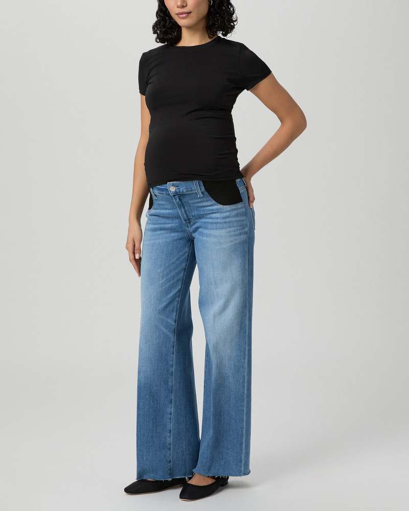 PAIGE Anessa Maternity 31" Wide Leg Jean outlook