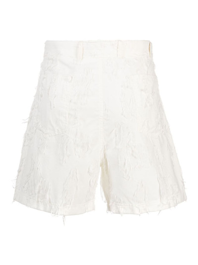 MSGM distressed belted cotton shorts outlook