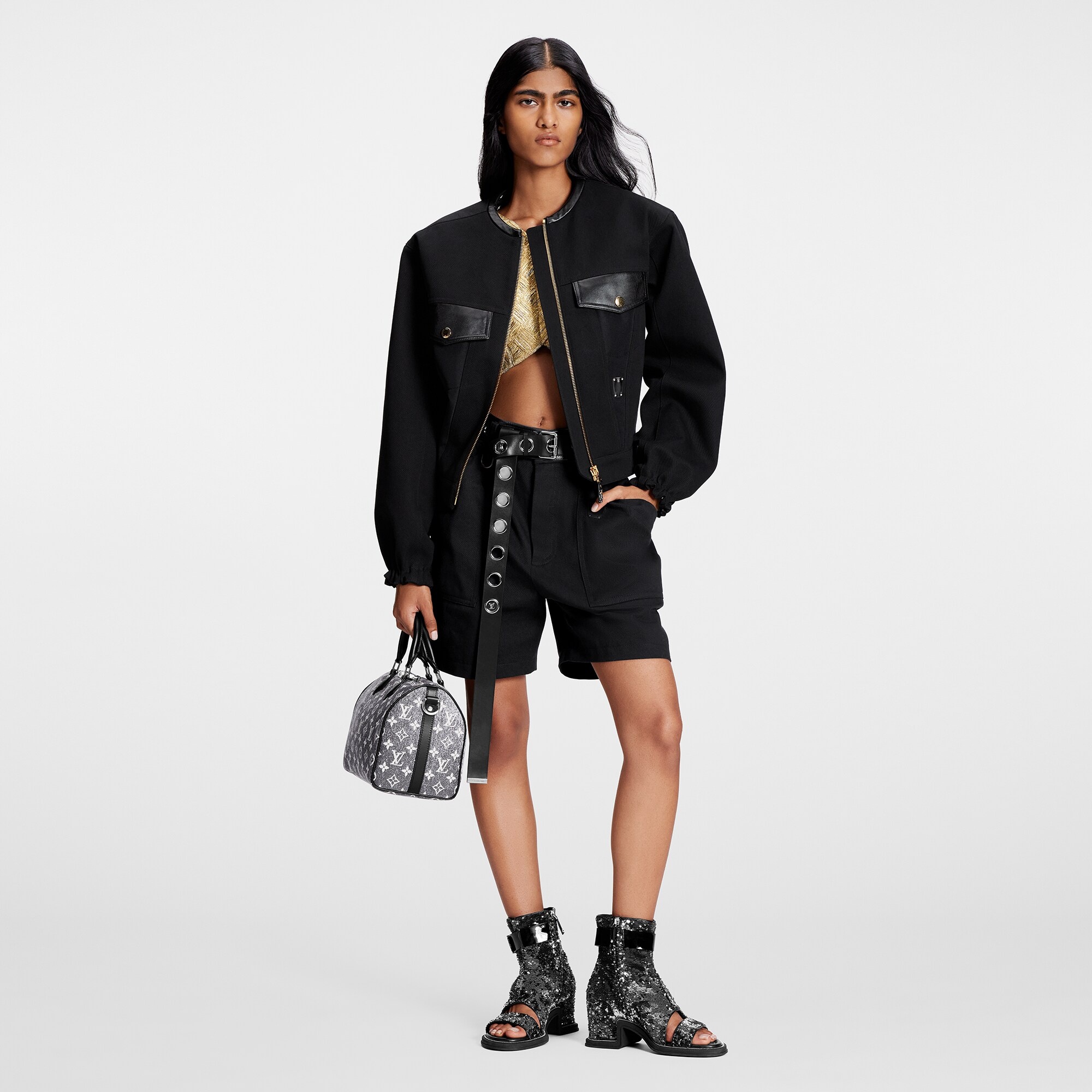 Oversized Pocket Cotton Drill Shorts - 4