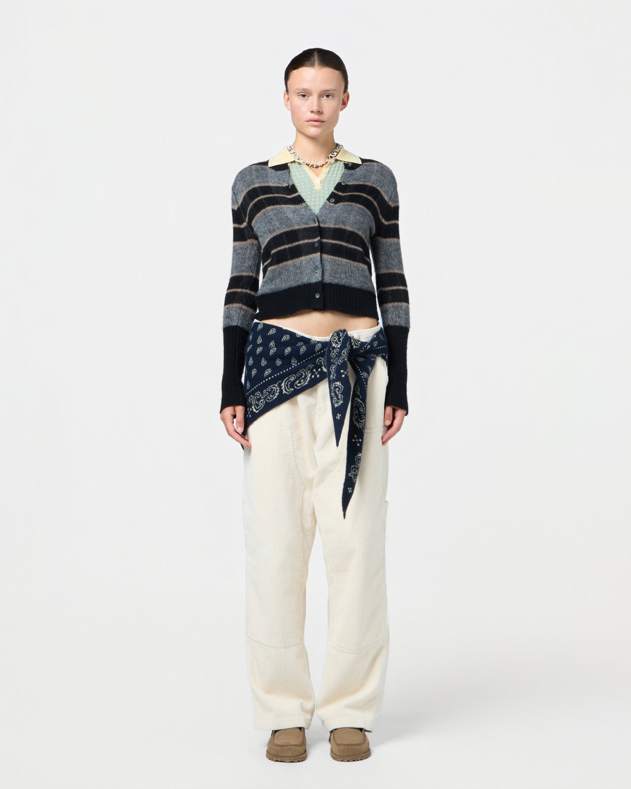 Shadow Plaid Cardigan - 3
