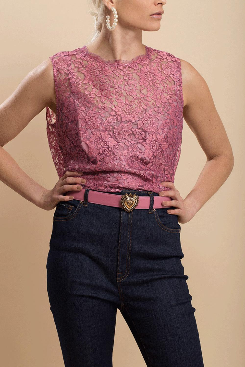 Sleeveless Lace Lame Cami Top - 2
