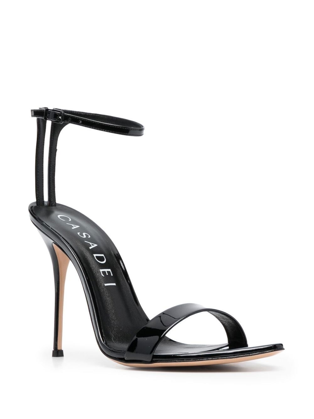 patent leather 115mm sandals - 2