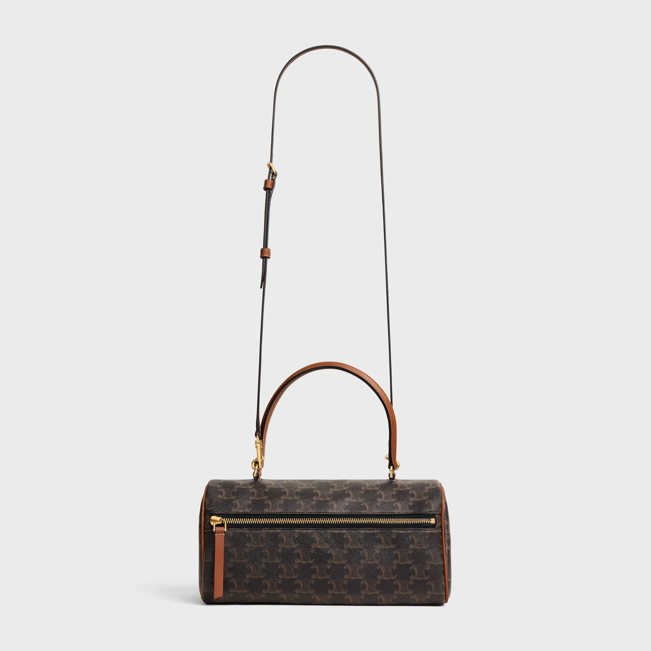 CYLINDER BAG IN Triomphe canvas and calfskin - 5